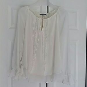 Rose & Olive cream blouse  size medium.